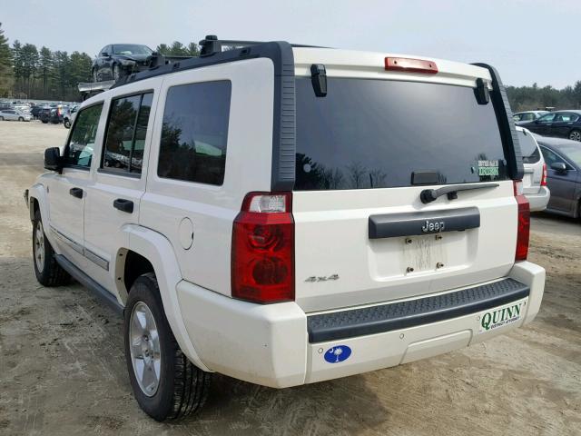 1J8HG48N76C307851 - 2006 JEEP COMMANDER WHITE photo 3