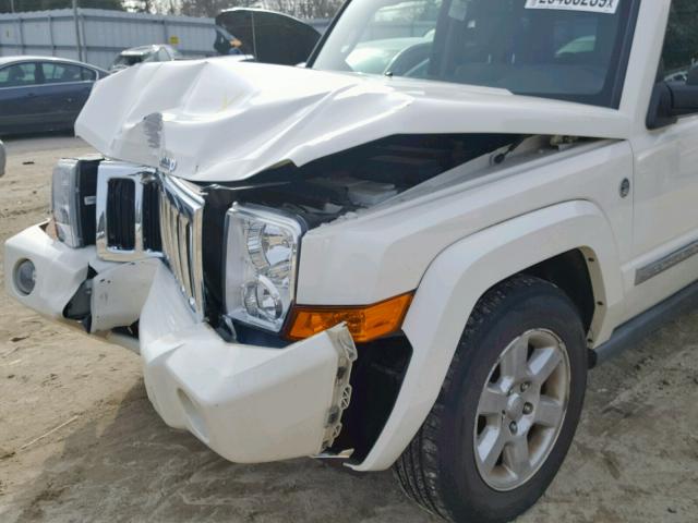 1J8HG48N76C307851 - 2006 JEEP COMMANDER WHITE photo 9