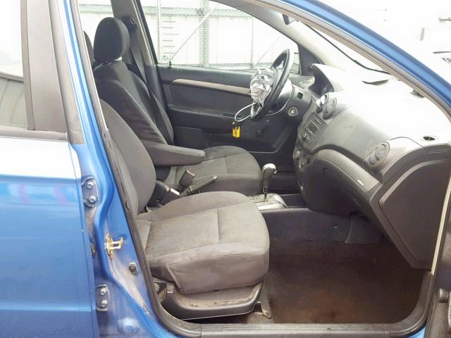 KL1TD56627B068493 - 2007 CHEVROLET AVEO BASE ლურჯი ფოტო 5