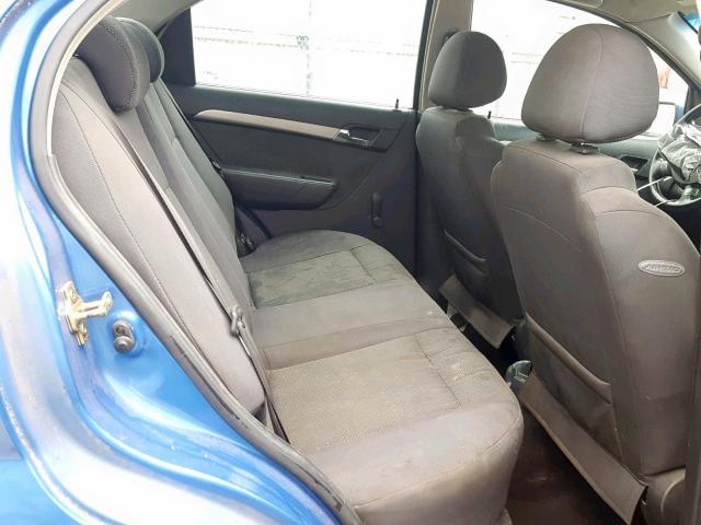 KL1TD56627B068493 - 2007 CHEVROLET AVEO BASE ლურჯი ფოტო 6