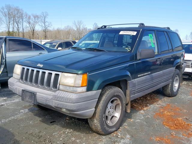 1J4FX58S9VC740428 - 1997 JEEP GRAND CHER GREEN photo 2