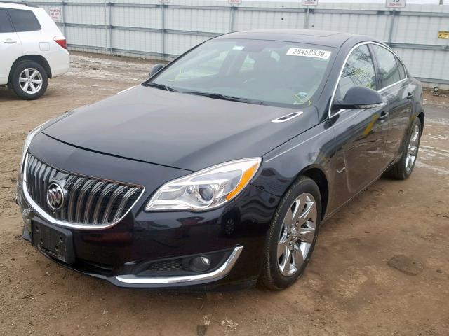 2G4GK5EX4G9117703 - 2016 BUICK REGAL BLACK photo 2