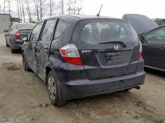 JHMGE8H39BS011033 - 2011 HONDA FIT BLACK photo 3