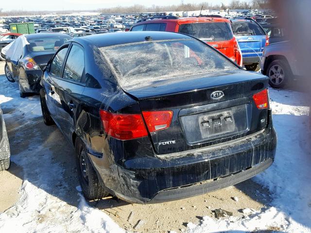 KNAFU4A21C5508892 - 2012 KIA FORTE EX BLACK photo 3