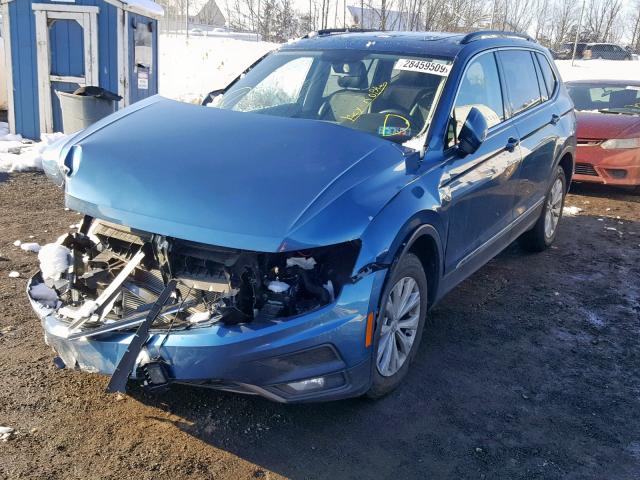 3VV2B7AX3JM026387 - 2018 VOLKSWAGEN TIGUAN SE BLUE photo 2