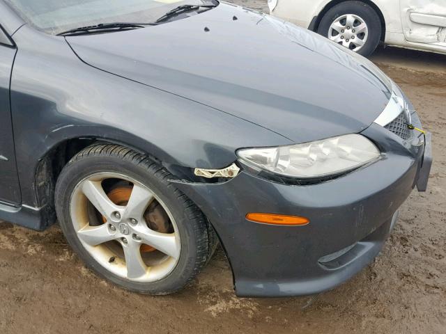 1YVHP80D745N79152 - 2004 MAZDA 6 S GRAY photo 9