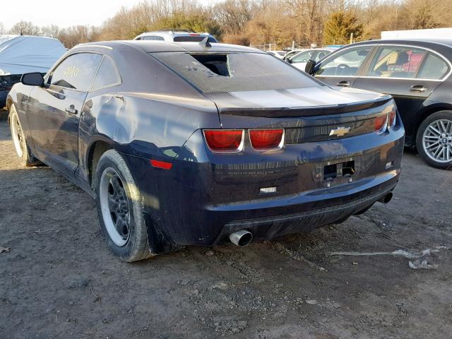 2G1FA1E3XD9143199 - 2013 CHEVROLET CAMARO LS BLUE photo 3