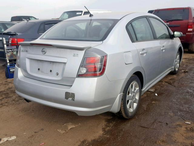 3N1AB6APXAL634274 - 2010 NISSAN SENTRA 2.0 SILVER photo 4