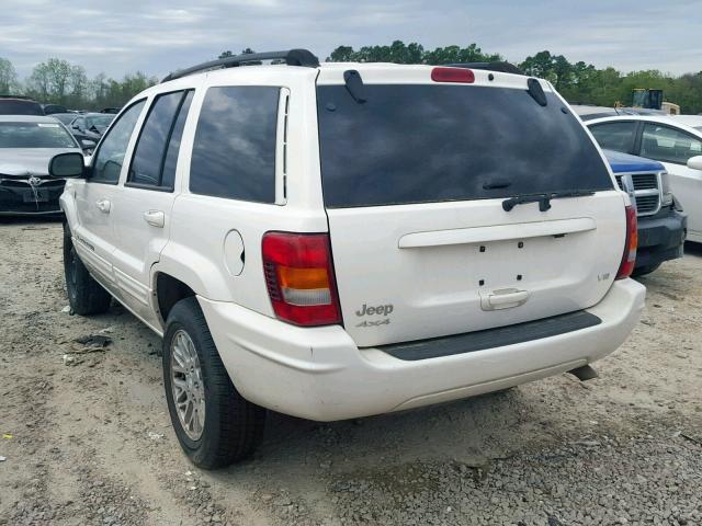 1J4GW58N64C370099 - 2004 JEEP GRAND CHER WHITE photo 3