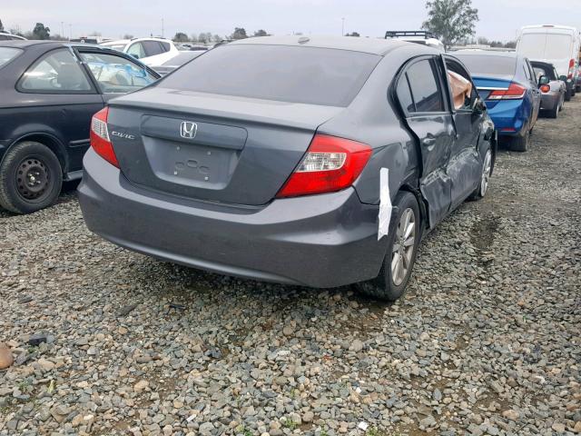 19XFB2F94CE347199 - 2012 HONDA CIVIC EXL GRAY photo 4