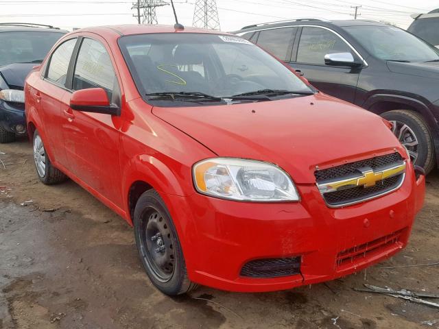 KL1TD56E19B669503 - 2009 CHEVROLET AVEO LS RED photo 1