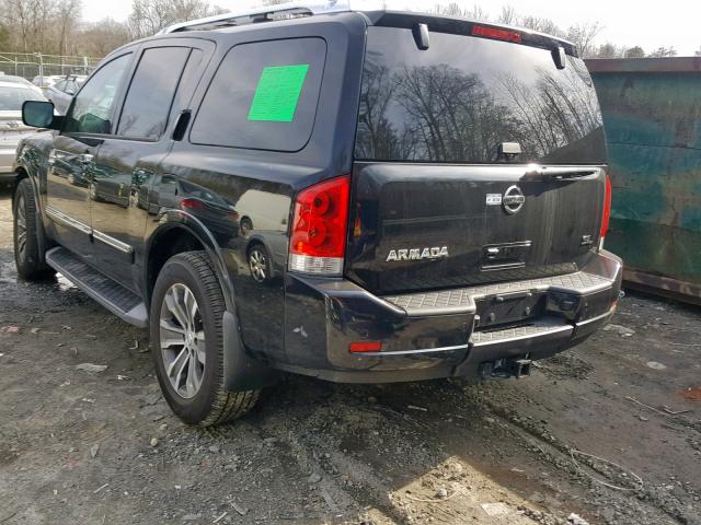 5N1AA0ND8FN621135 - 2015 NISSAN ARMADA SV BLACK photo 3