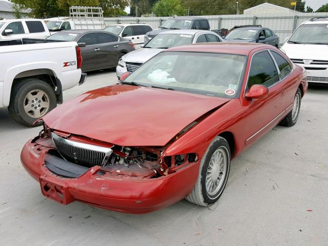 1LNLM91VXVY627101 - 1997 LINCOLN MARK VIII RED photo 2