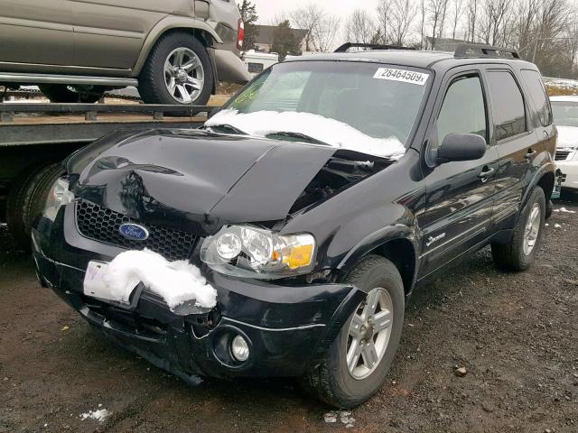 1FMYU59H87KA75973 - 2007 FORD ESCAPE HEV BLACK photo 2