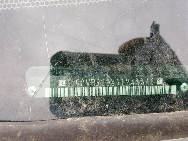 2G2WP522851243346 - 2005 PONTIAC GRAND PRIX BLUE photo 10