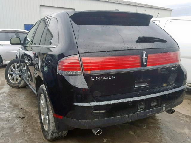 2LMDU68CX8BJ16386 - 2008 LINCOLN MKX BLACK photo 3