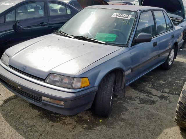 JHMED3645MS030089 - 1991 HONDA CIVIC DX BLUE photo 2