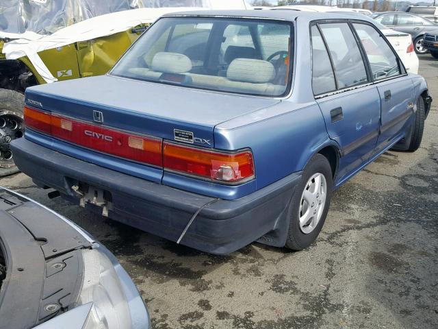 JHMED3645MS030089 - 1991 HONDA CIVIC DX BLUE photo 4