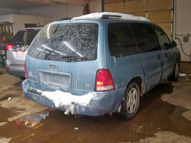 2FMZA51287BA24813 - 2007 FORD FREESTAR S BLUE photo 4