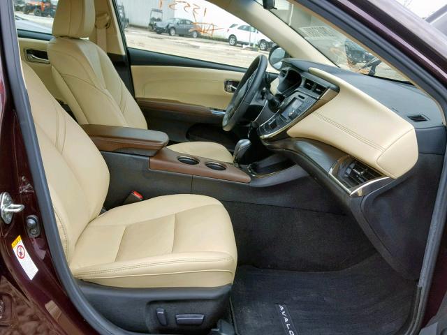4T1BK1EB3GU211419 - 2016 TOYOTA AVALON XLE MAROON photo 5