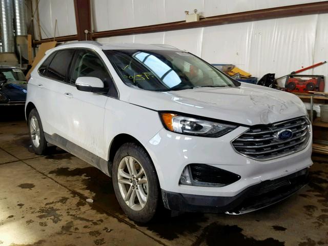 2FMPK4J94KBB15498 - 2019 FORD EDGE SEL WHITE photo 1