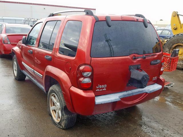 1J4GL58K35W715636 - 2005 JEEP LIBERTY LI RED photo 3