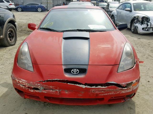 JTDDR32T220140800 - 2002 TOYOTA CELICA GT RED photo 9