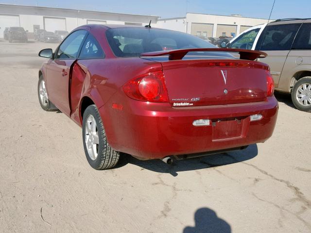 1G2AS18H697217379 - 2009 PONTIAC G5 MAROON photo 3