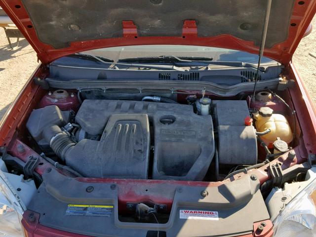1G2AS18H697217379 - 2009 PONTIAC G5 MAROON photo 7