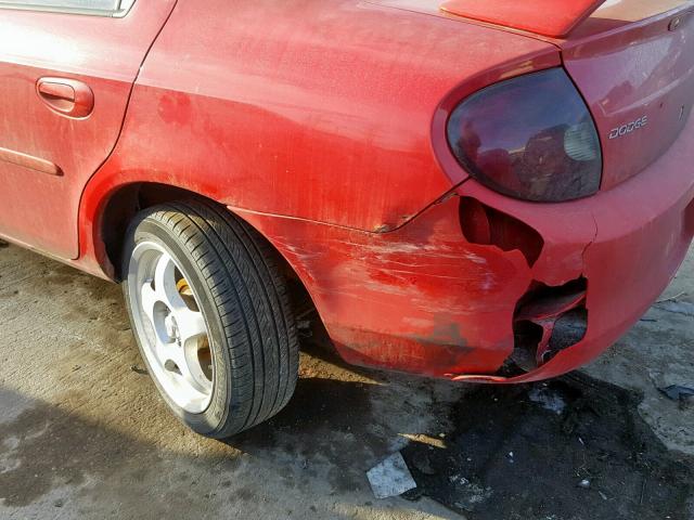 1B3ES56C32D646211 - 2002 DODGE NEON ES RED photo 9