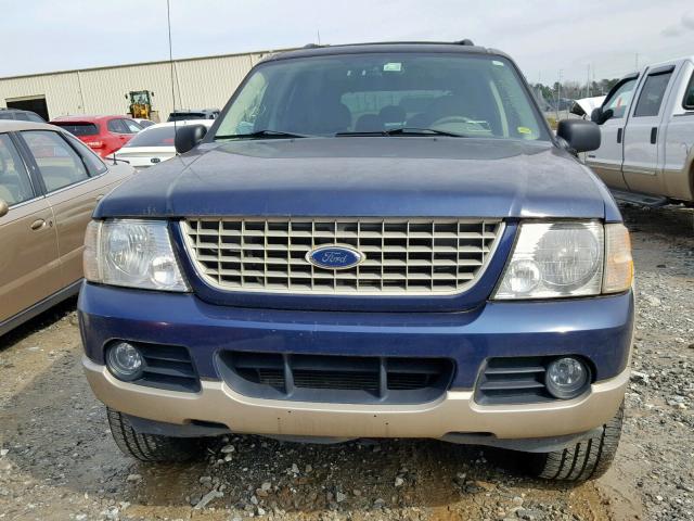 1FMDU74E45UA09560 - 2005 FORD EXPLORER E BLUE photo 9