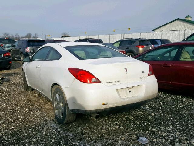 1G2ZH17N794170048 - 2009 PONTIAC G6 GT WHITE photo 3