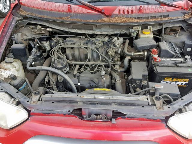 4N2ZN17T11D802711 - 2001 NISSAN QUEST GLE RED photo 7