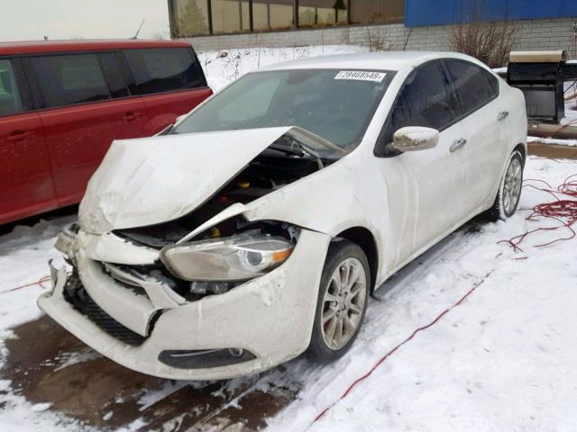 1C3CDFFA5GD818643 - 2016 DODGE DART SXT S WHITE photo 2