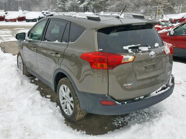 2T3DFREV8DW075362 - 2013 TOYOTA RAV4 LIMIT BROWN photo 3