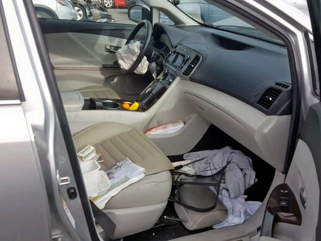 4T3ZK3BB3CU051574 - 2012 TOYOTA VENZA LE SILVER photo 5