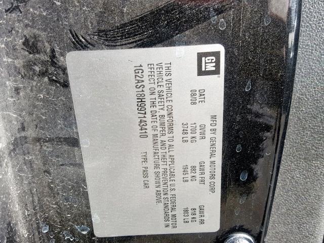 1G2AS18H997143410 - 2009 PONTIAC G5 BLACK photo 10