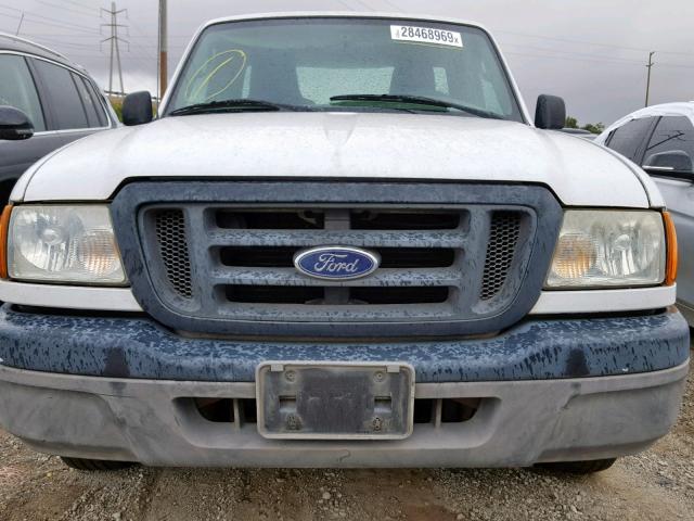 1FTYR10D75PA60079 - 2005 FORD RANGER WHITE photo 9