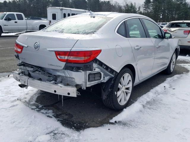 1G4PP5SKXD4121117 - 2013 BUICK VERANO SILVER photo 4