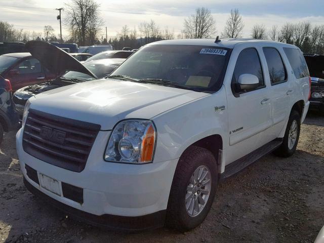 1GKFK13588R272244 - 2008 GMC YUKON HYBR WHITE photo 2