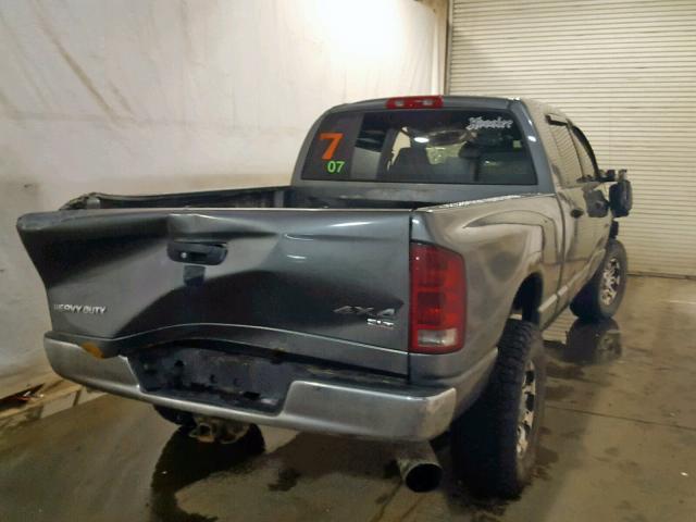 3D7KS29C06G201502 - 2006 DODGE RAM 2500 GRAY photo 4