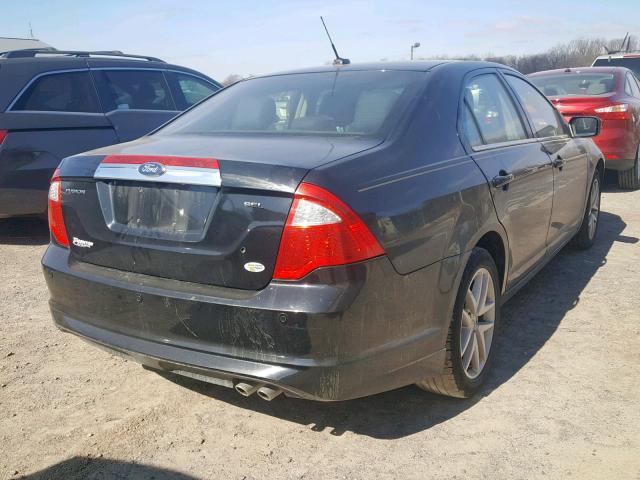 3FAHP0JA2CR141023 - 2012 FORD FUSION SEL BLACK photo 4