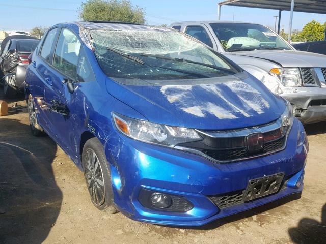 3HGGK5H8XJM714363 - 2018 HONDA FIT EX BLUE photo 1