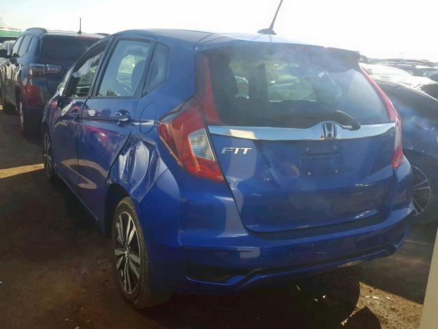 3HGGK5H8XJM714363 - 2018 HONDA FIT EX BLUE photo 3