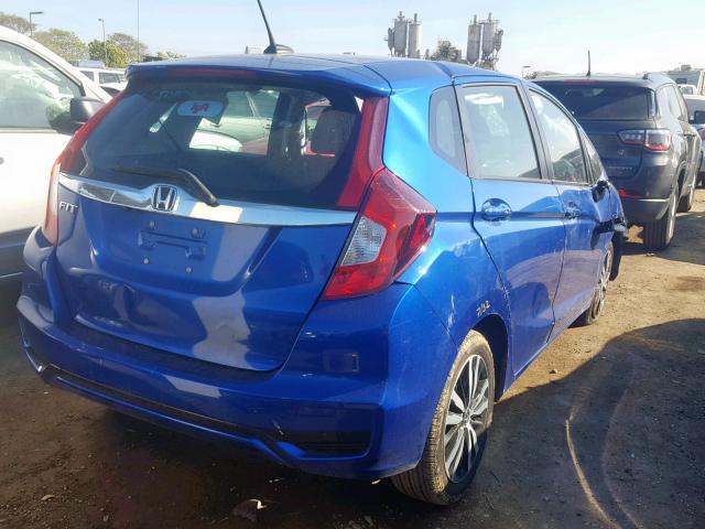 3HGGK5H8XJM714363 - 2018 HONDA FIT EX BLUE photo 4