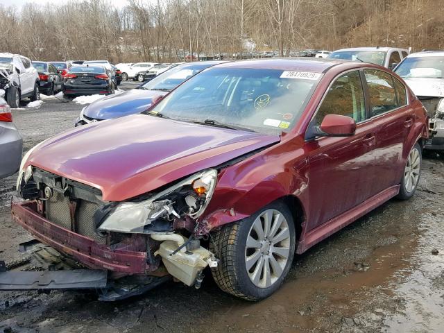 4S3BMDK68B2212433 - 2011 SUBARU LEGACY 3.6 RED photo 2