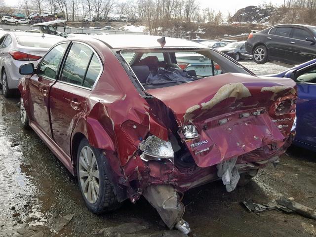 4S3BMDK68B2212433 - 2011 SUBARU LEGACY 3.6 RED photo 3