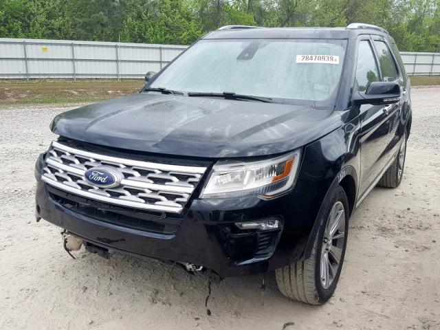 1FM5K8FH0JGA73661 - 2018 FORD EXPLORER L BLACK photo 2