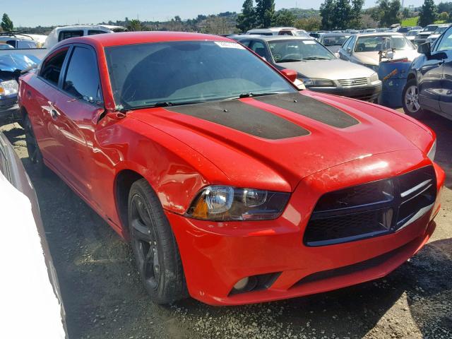 2C3CDXHG5EH154528 - 2014 DODGE CHARGER SX RED photo 1