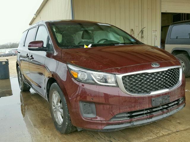 KNDMB5C17J6424531 - 2018 KIA SEDONA LX MAROON photo 1